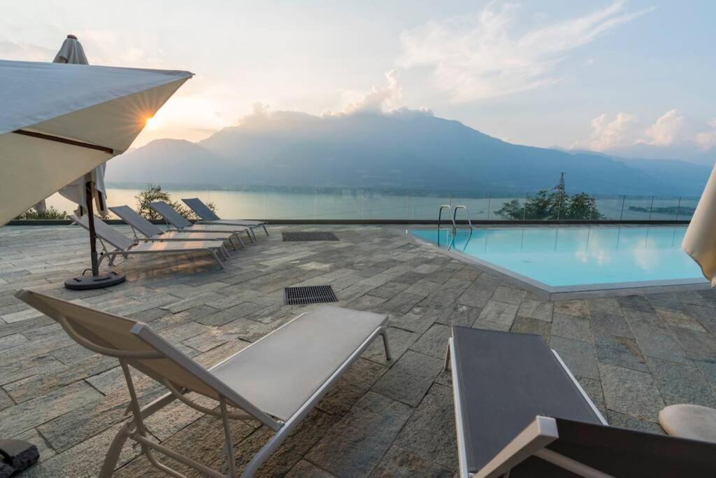 Magic Lake View With Beautiful Pool Area Bellano Zewnętrze zdjęcie